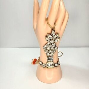 Sparkling Rhinestone Adjustable Bracelet or Anklet Bridal Traditional
